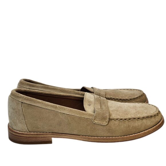 Allen Edmonds Mens Dylan Penny Loafers, Suede, Slip On, Tan, Size 13 D - Picture 6 of 9